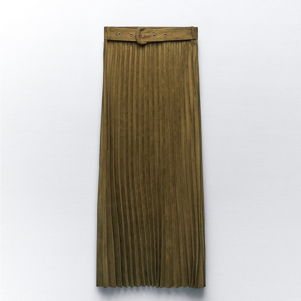 Zara Pleated Midi Skirt